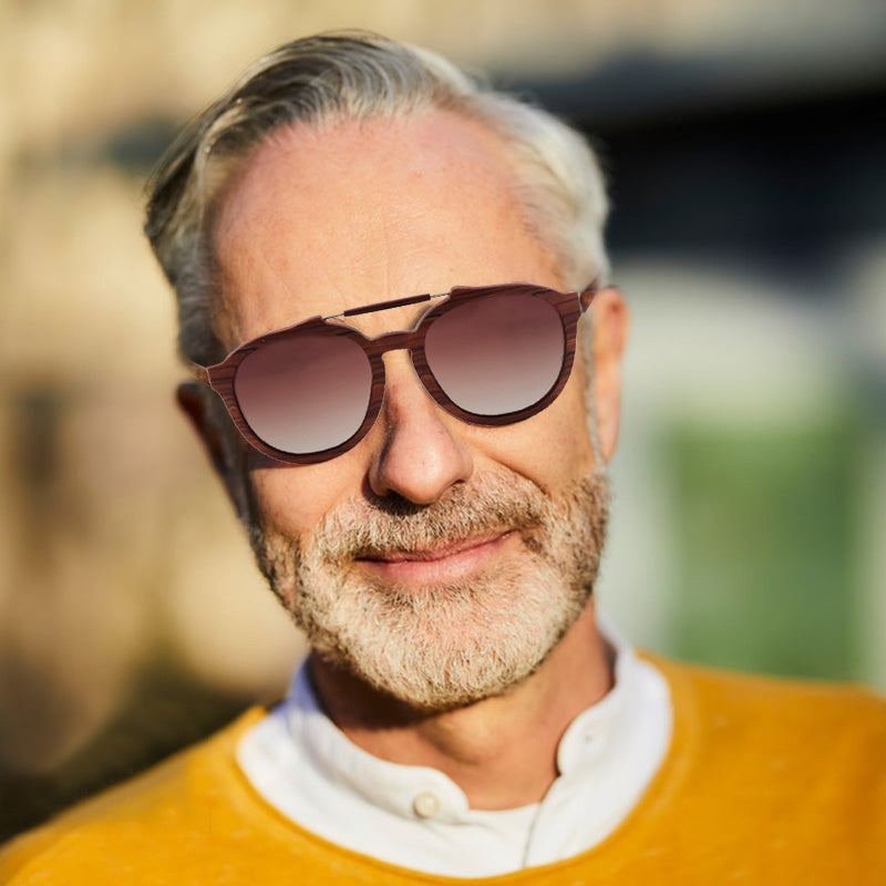 SOPEWOD Wood Sunglasses with Dark Polarized Lenses for Men and Women
