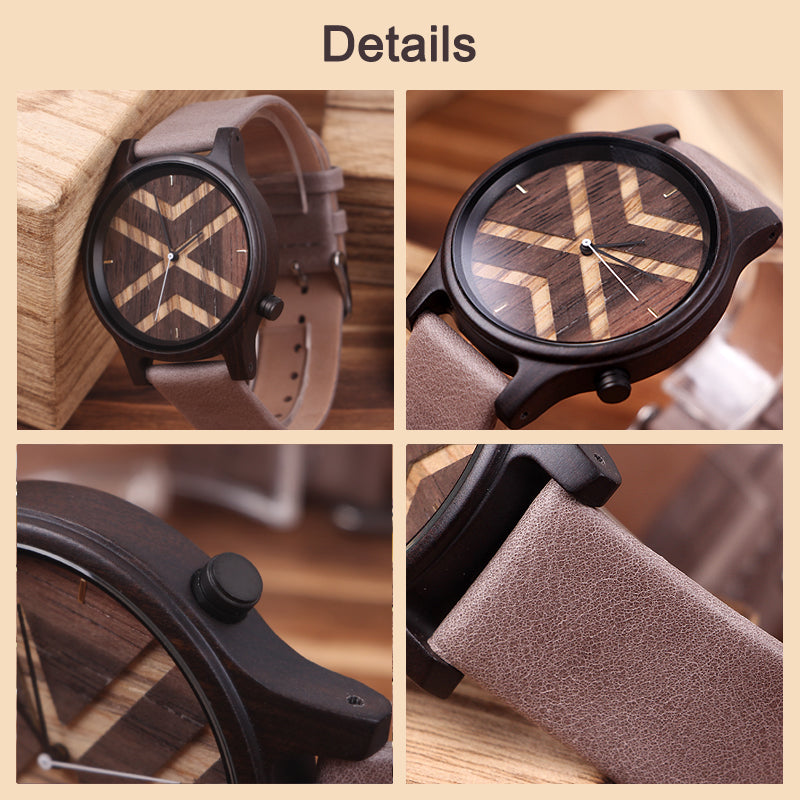 SOPEWOD custom private label sandalwood walnut teak wooden watches,ebony wood engraved watch