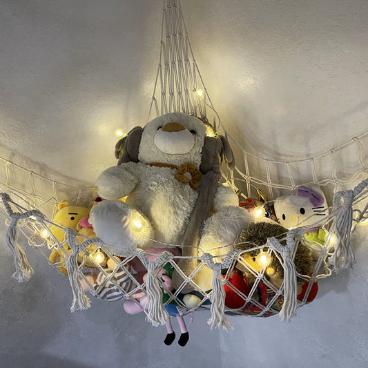 SOPEWOD Love Large Stuffed Animal Net Hammock for Plushie Toys | Corner Hanging Organizer for your Teddy and Stuffy Collection