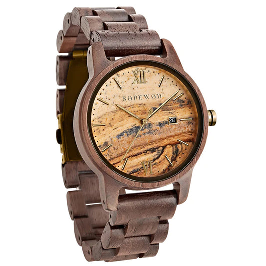 SOPEWOD OEM/ODM Fashion Style Black Walnut watch