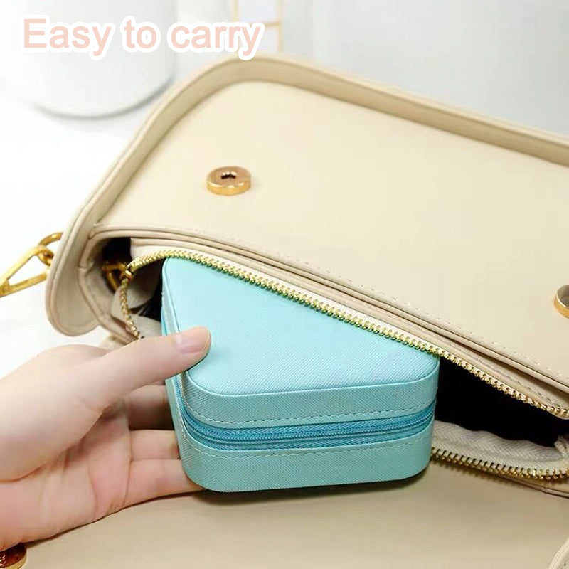 SOPEWOD Small Portable Travel Bracelet Necklace Ring Storage Jewelry Organizer Box for Women Girl Gifts
