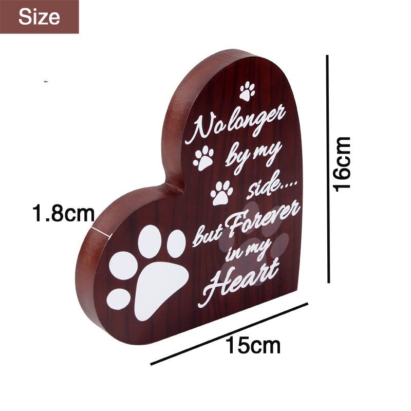 View larger image Add to Compare  Share SOPEWOD Sympathy Condolence Gifts: Heart-Shaped Wooden Plaque for Pet Loss Remembrance