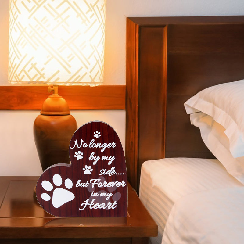 View larger image Add to Compare  Share SOPEWOD Sympathy Condolence Gifts: Heart-Shaped Wooden Plaque for Pet Loss Remembrance