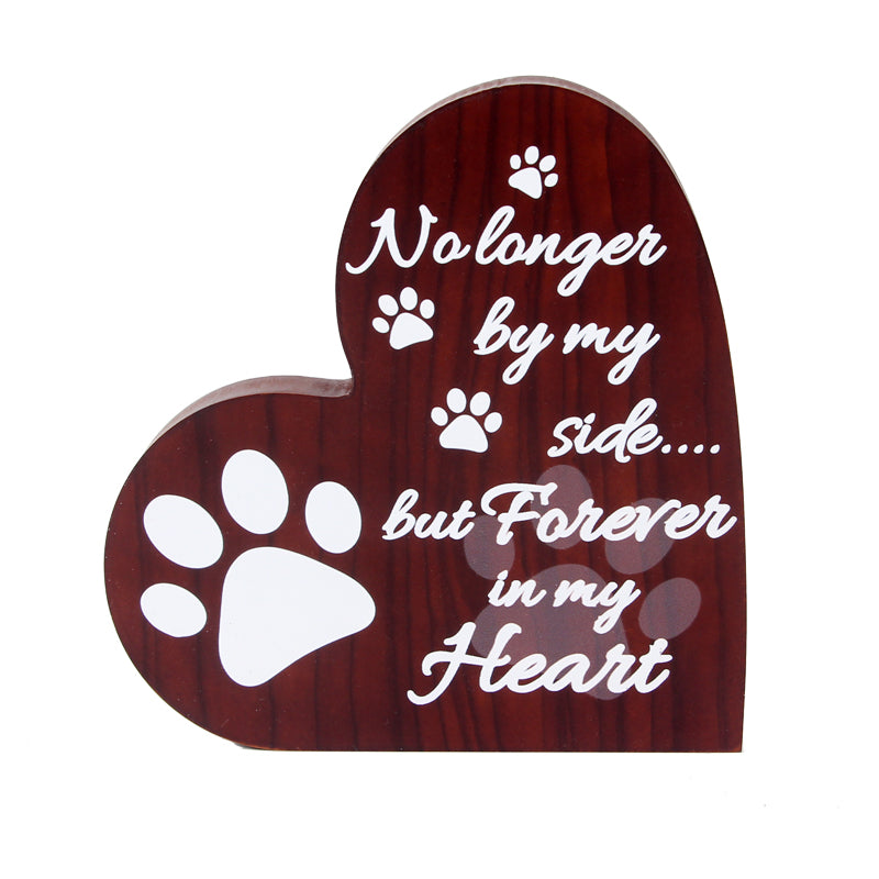 View larger image Add to Compare  Share SOPEWOD Sympathy Condolence Gifts: Heart-Shaped Wooden Plaque for Pet Loss Remembrance