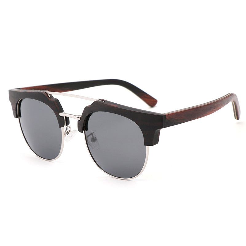 SOPEWOD  Wood Sunglasses with Dark Polarized Lenses for Men and Women