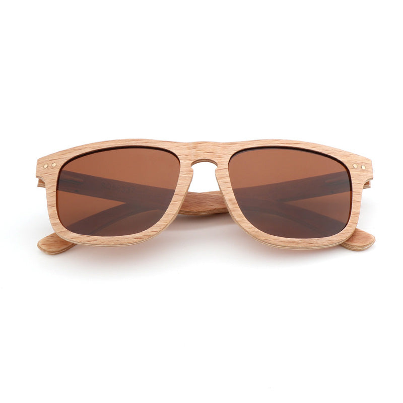 SOPEWOD  Wood Sunglasses with Dark Polarized Lenses for Men and Women