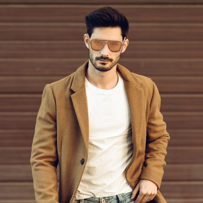 SOPEWOD  Wood Sunglasses with Dark Polarized Lenses for Men and Women