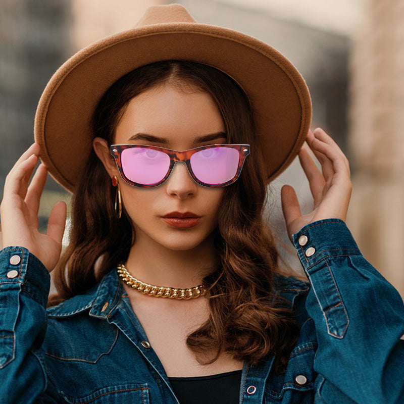 SOPEWOD  Wood Sunglasses with Dark Polarized Lenses for Women