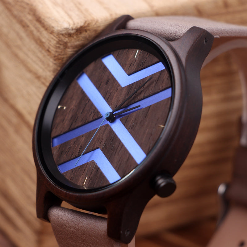 SOPEWOD custom private label sandalwood walnut teak  wooden watches,ebony wood engraved watch