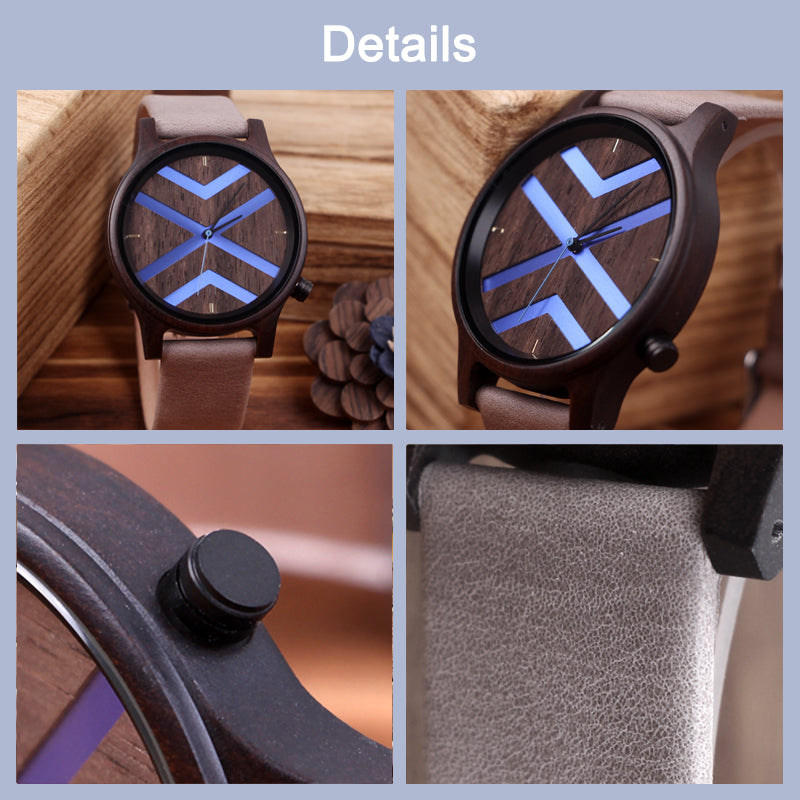SOPEWOD custom private label sandalwood walnut teak  wooden watches,ebony wood engraved watch