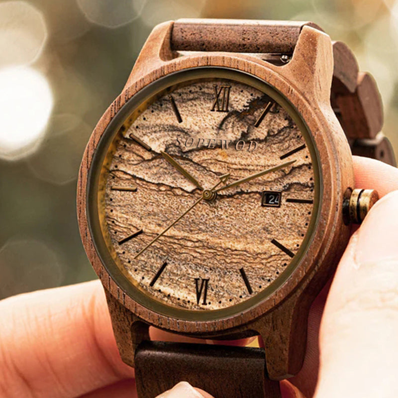 SOPEWOD OEM/ODM Fashion Style Black Walnut watch