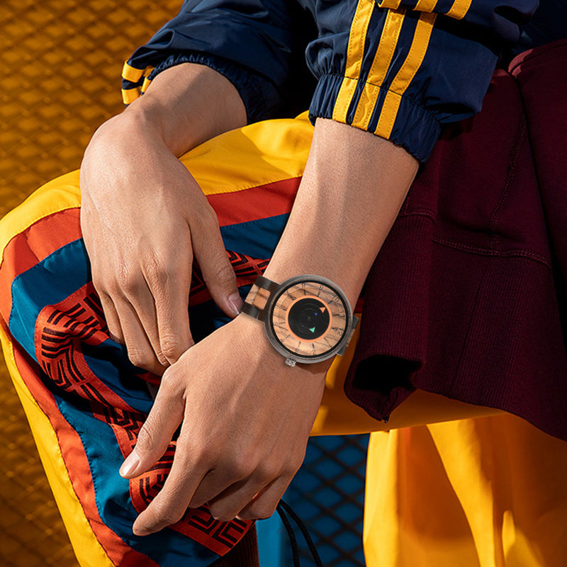 SOPEWOD fashion smart zebra wood ebony watch