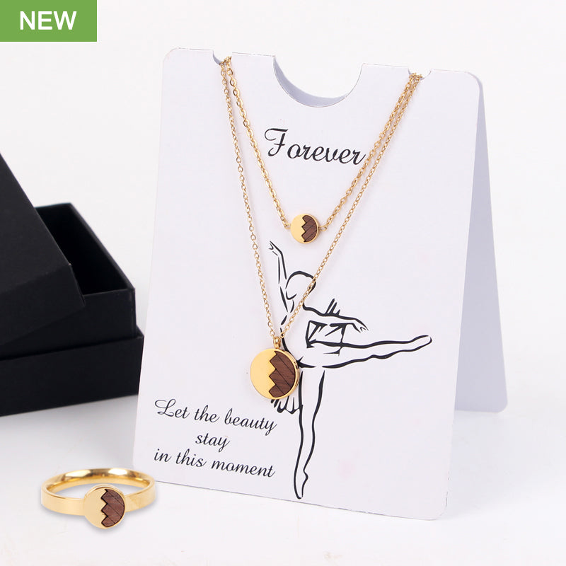 SOPEWOD Elegant Jewelry Set with Necklace, Bracelet, and Ring for Sophisticated Style