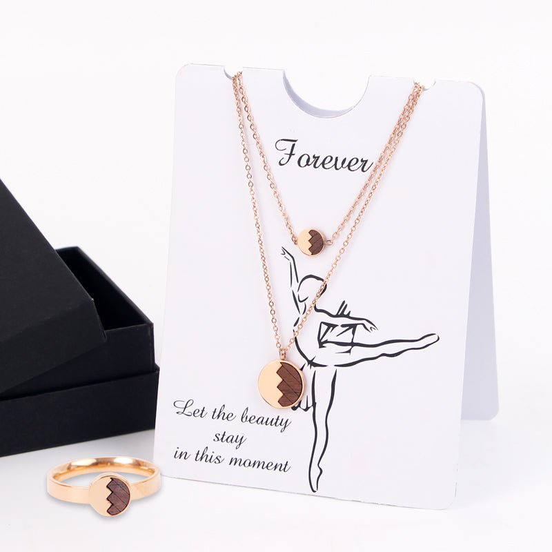 SOPEWOD Complete Jewelry Ensemble with Matching Necklace, Bracelet, and Ring for a Perfect Look
