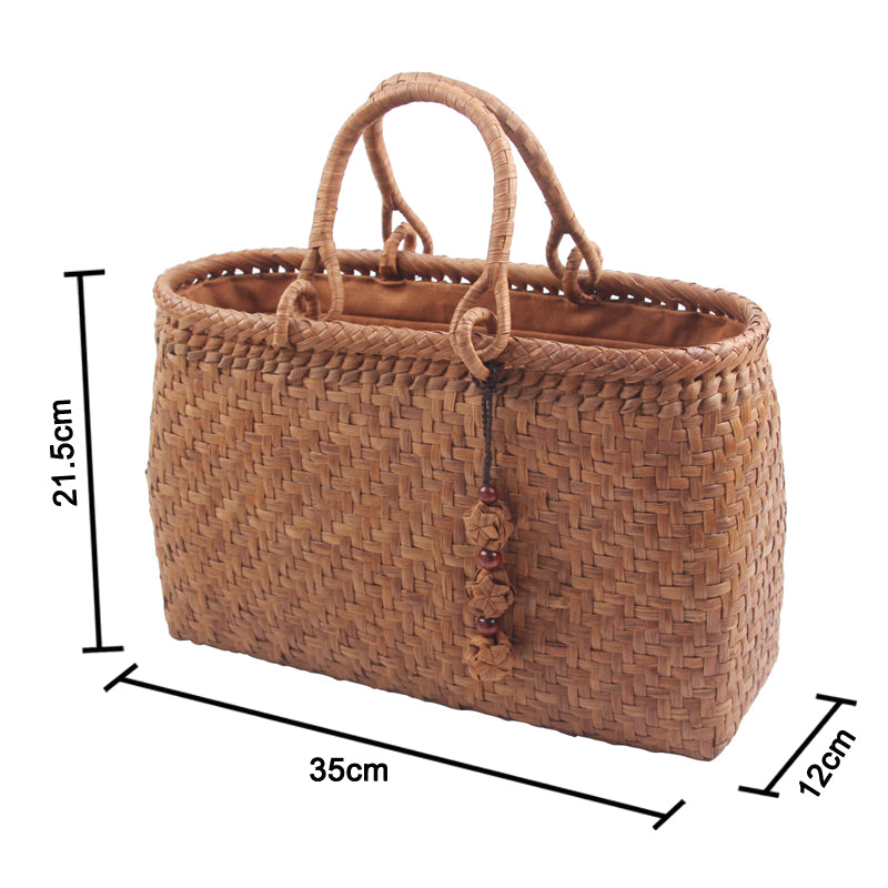 SOPEWOD Fashion Bamboo Handbag Handmade Weave Leisure bag for Womens