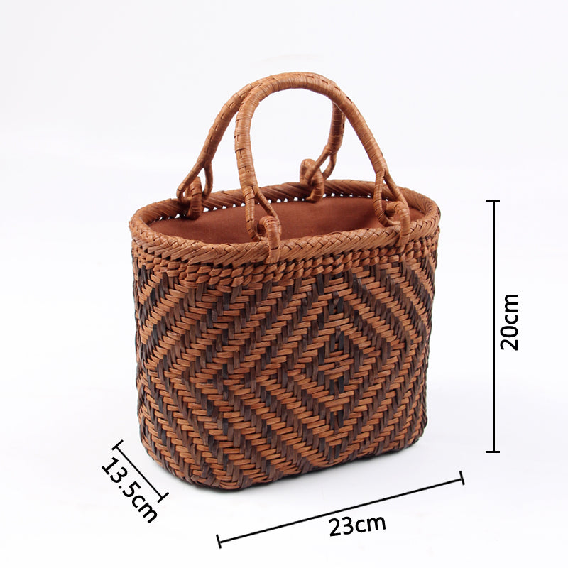 SOPEWOD trend grapevine bamboo pure small handmade woven bag for women
