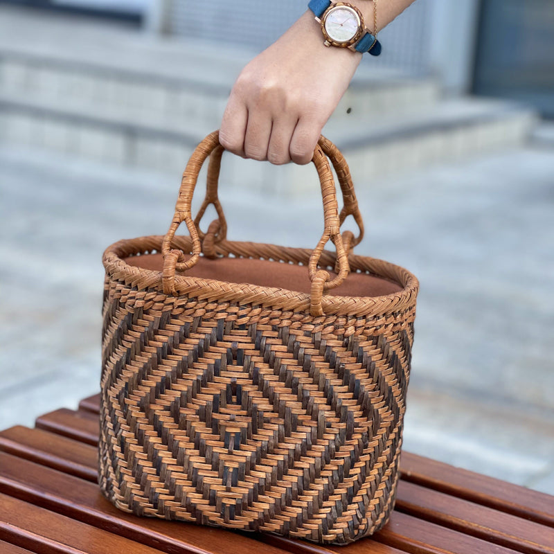 SOPEWOD trend grapevine bamboo pure small handmade woven bag for women