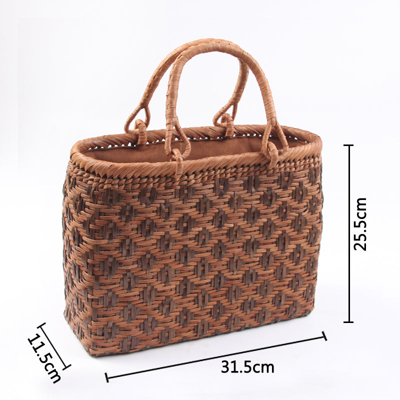SOPEWOD trend grapevine bamboo pure small big handmade woven bag for women
