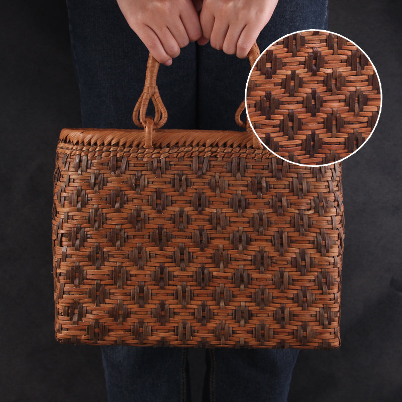 SOPEWOD trend grapevine bamboo pure small big handmade woven bag for women