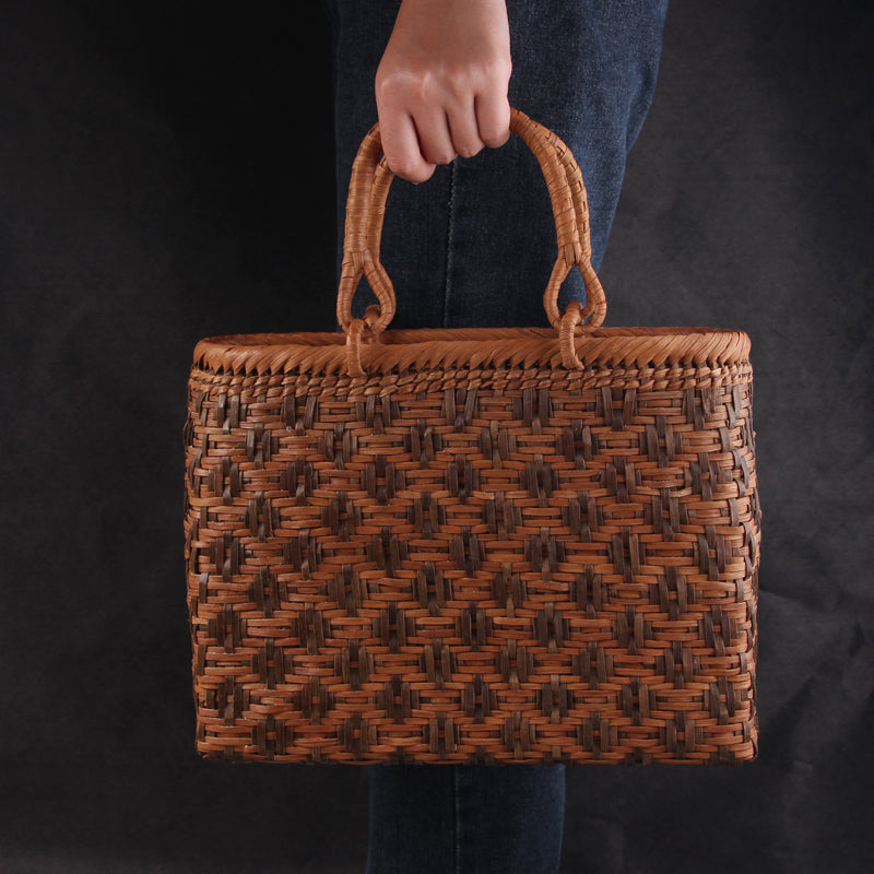 SOPEWOD trend grapevine bamboo pure small big handmade woven bag for women