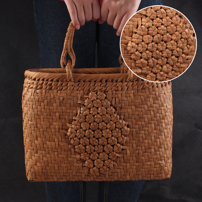 SOPEWOD Mountain Grape Wrapping Basket Wrapping Persimmon Color Dyed Japanese Style Wrapping Decoration Women's Luxury Handbag