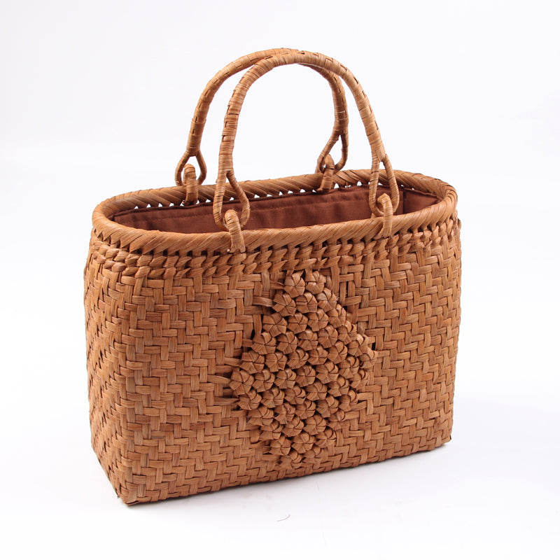 SOPEWOD Mountain Grape Wrapping Basket Wrapping Persimmon Color Dyed Japanese Style Wrapping Decoration Women's Luxury Handbag