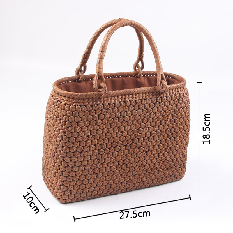 SOPEWOD trend grapevine bamboo pure small big handmade woven bag for women