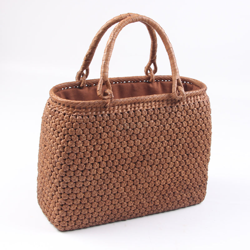SOPEWOD trend grapevine bamboo pure small big handmade woven bag for women