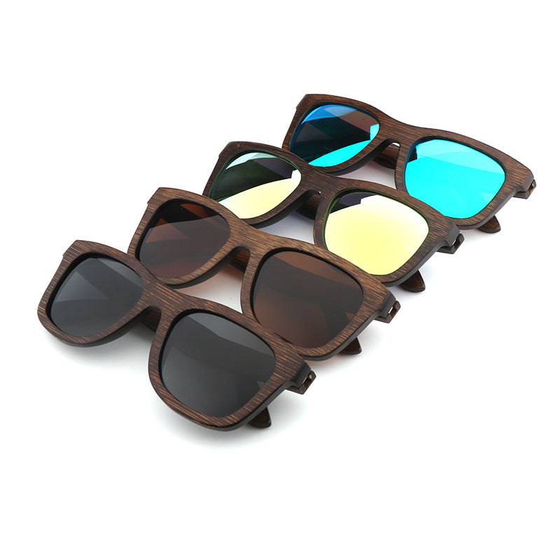 SOPEWOD Wood Sunglasses for Men and Women Vintage Polarized Lenses Uv Protection Bamboo Frame Sun Glasses