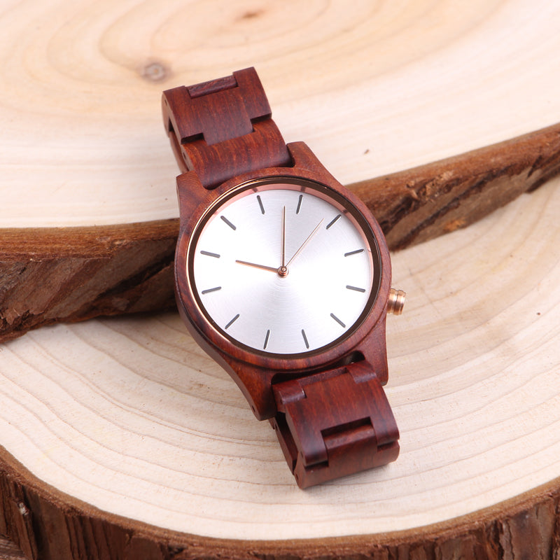 SOPEWOD Wood Watches for Women,Wooden Handmade Watch with Lightweight Adjustable Wood Band, Natural Casual Fashion Quartz Wristwatch