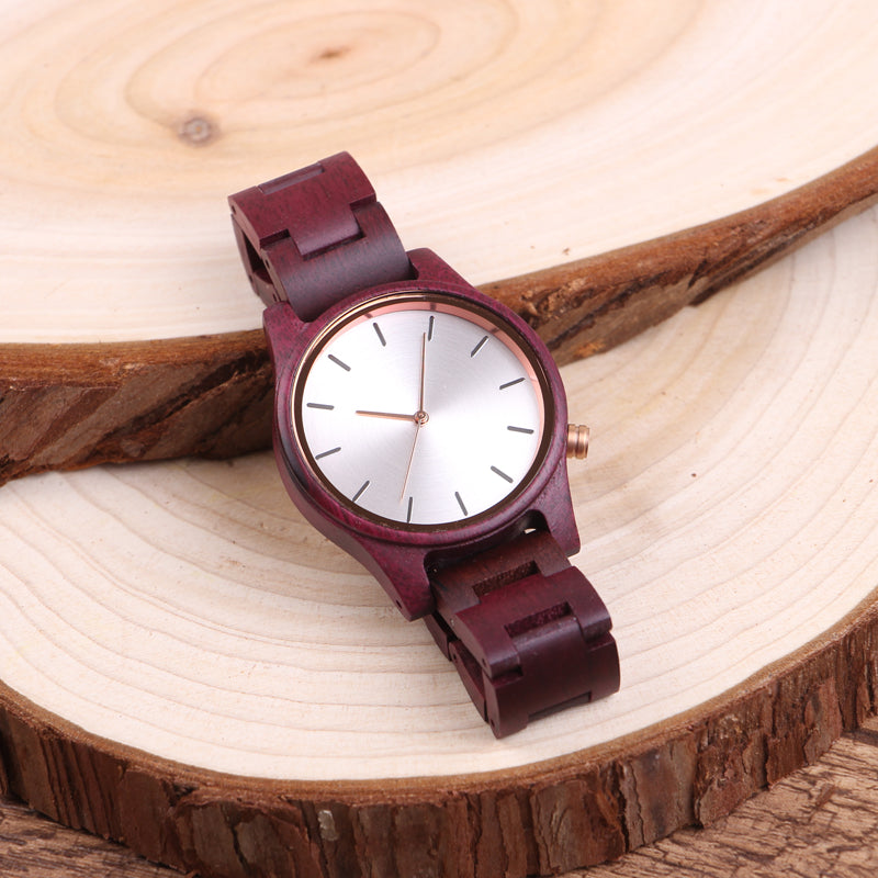 SOPEWOD Wood Watches for Women,Wooden Handmade Watch with Lightweight Adjustable Wood Band, Natural Casual Fashion Quartz Wristwatch