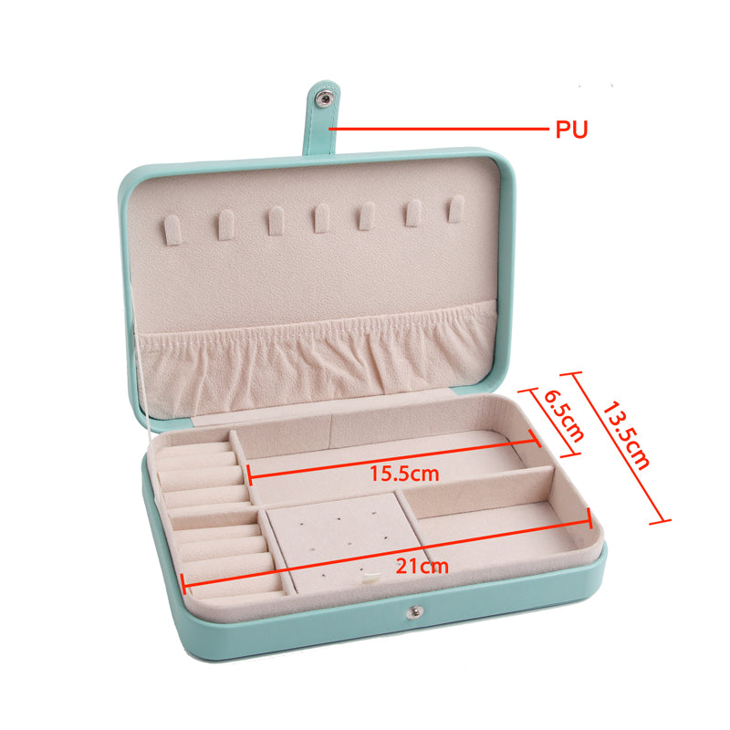 SOPEWOD Small Portable Travel Jewelry Box Bracelet Necklace Ring Storage Organizer Box for Women Girl Gift