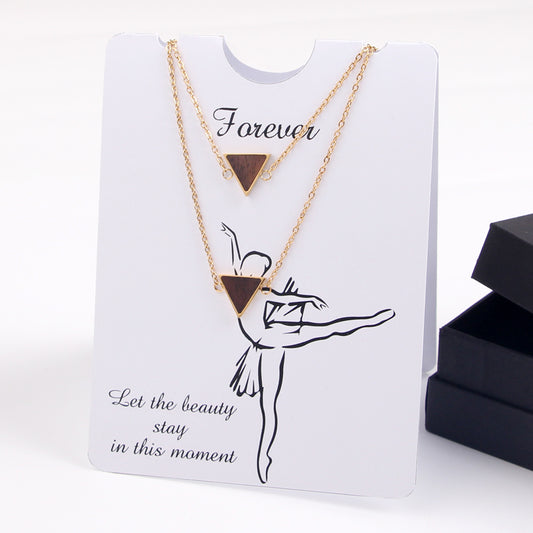 Chain bracelet in stainless steel with wood,gold,rose gold and silver bracelet for women girls